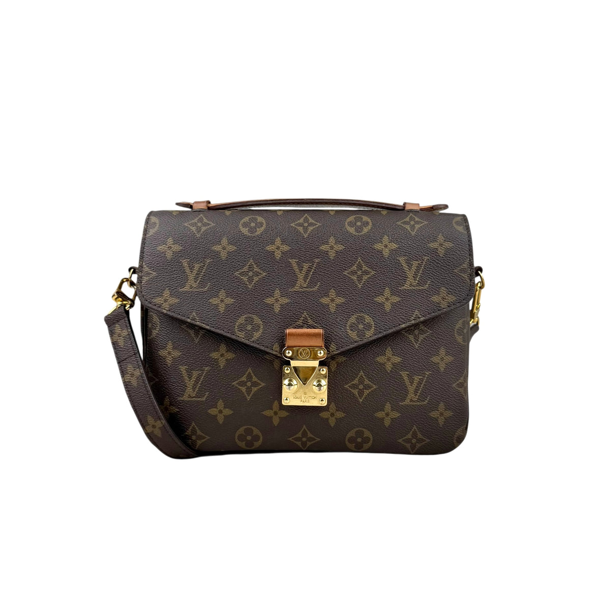 Louis Vuitton Pochette Métis Shoulder Bag Brown Canvas
