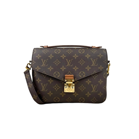 Louis Vuitton Pochette Métis Shoulder Bag Brown Canvas