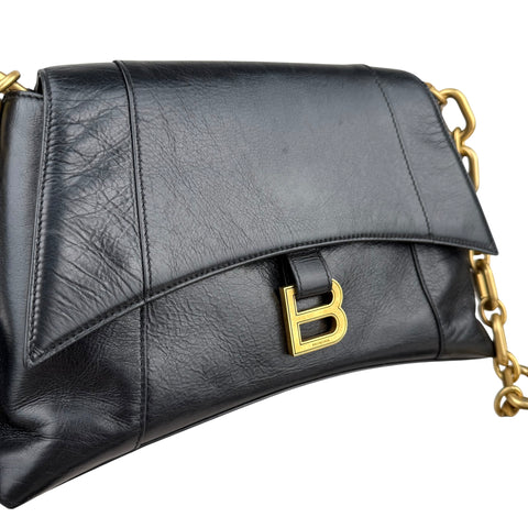 Balenciaga Downtown Black Veau (Calfskin)