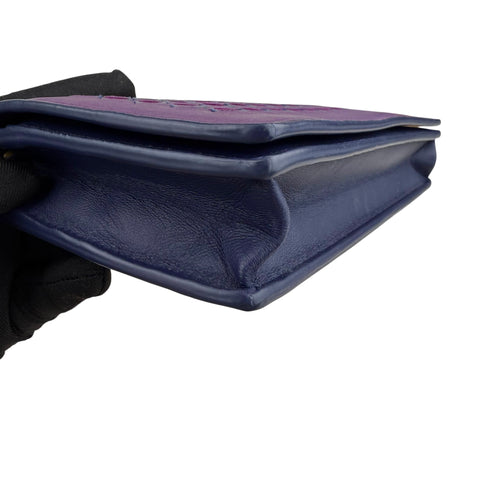 Bottega Veneta Monalisa Purple Atlantic Intrecciato Chain Wallet