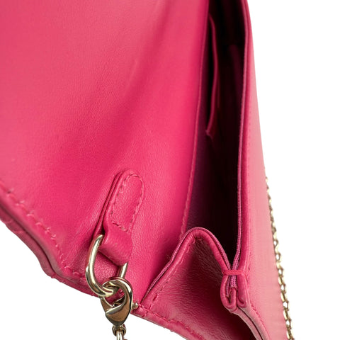 Dior Lambskin Cannage Lady Dior Wallet On Chain crossbo