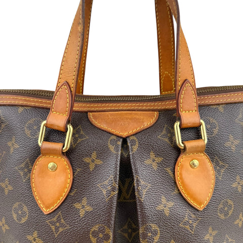 Louis Vuitton Palermo Shoulder Bag Brown Canvas