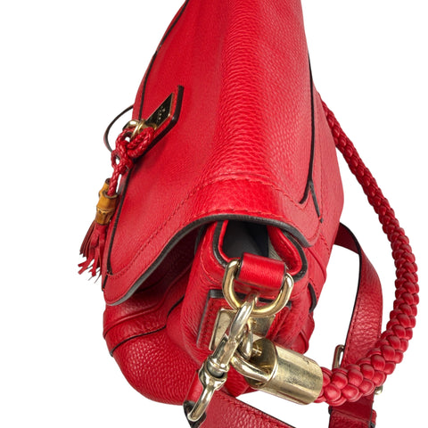 Gucci Leather Bella Shoulder Bag Red