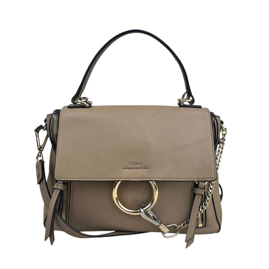 Chloé Faye model shoulder bag in grey leather Collector Square