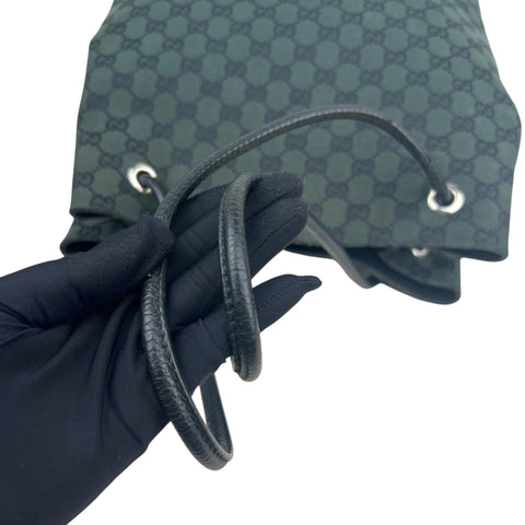 Gucci Green/Black GG Canvas Tote