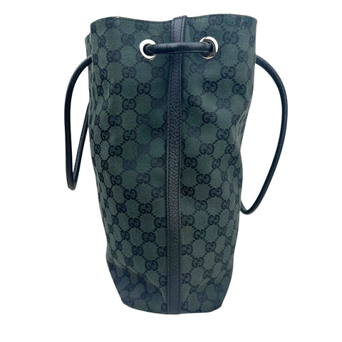 Gucci Green/Black GG Canvas Tote