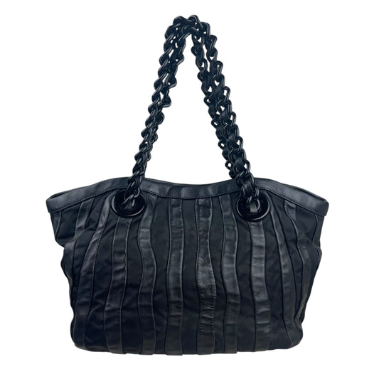 Prada Black Tessuto Nappa Waves Tote Bag