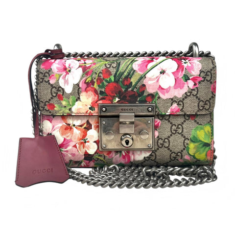 Gucci Supreme Bloom Supreme Padlock Shoulder Bag