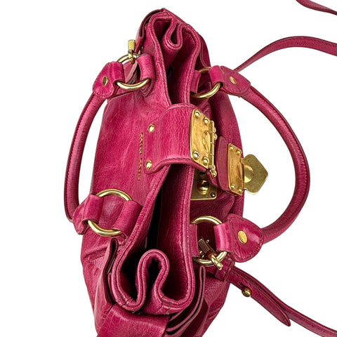 Miu Miu Vitello Lux Mini Bow Bag