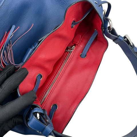 Prada Bags Bucket bags Prada Blue Calfskin Leather Bucket Bag