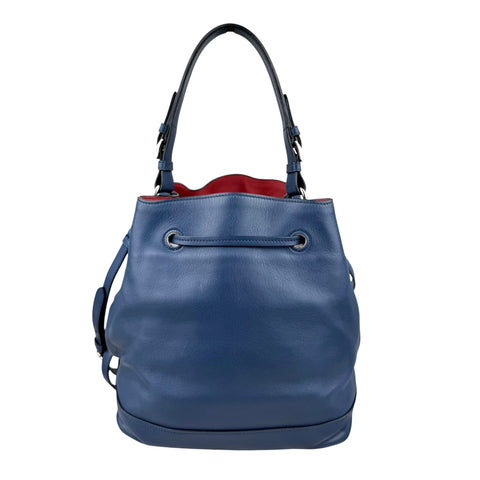 Prada Bags Bucket bags Prada Blue Calfskin Leather Bucket Bag
