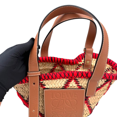 Loewe Basket Animals Medium straw tote bag