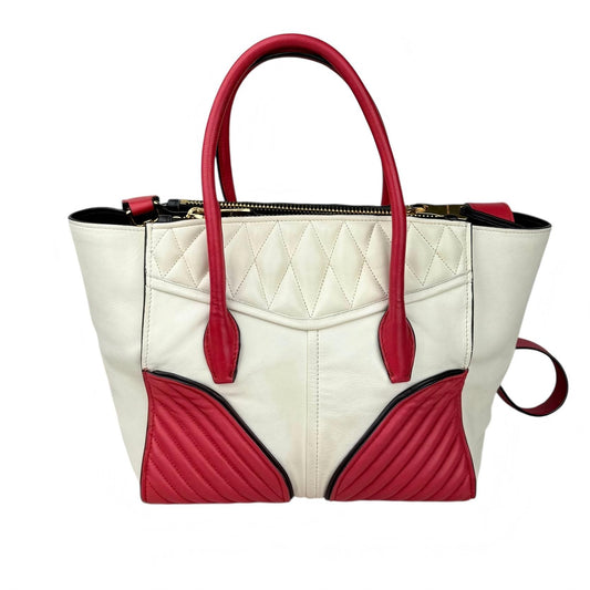 Miu Miu Biker Materasse Hand Bag Shoulder Bag Crossbody 2 way bag White/Red