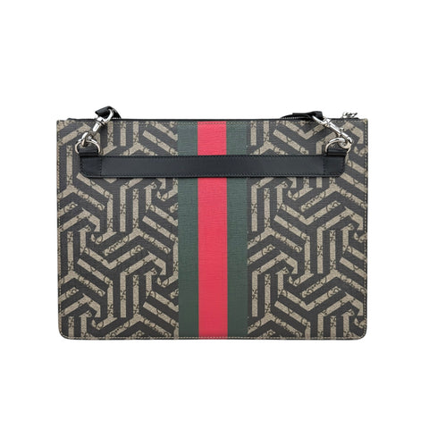 Gucci GG Supreme Monogram Caleido Web Messenger Beige Ebony