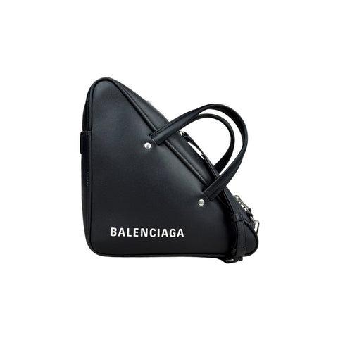 Balenciaga Triangle Leather Handbag with Logo