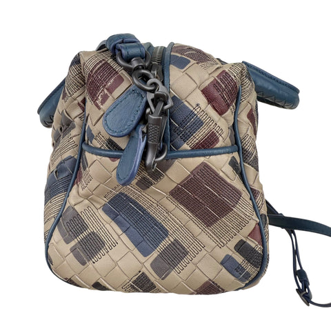 Bottega Veneta Nappa Intrecciato Mosaic Boston Mist Brique