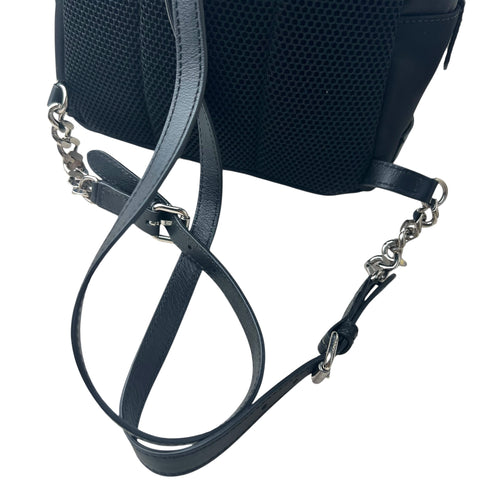 Fendi Black Nylon and Leather Monster Eyes Mini Backpack Bag