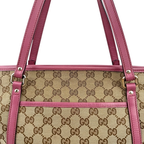 Gucci GG Monogram Medium Joy Tote Peonia Flower