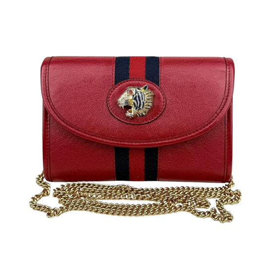 Gucci Red Rajah Leather Crossbody Bag Brown Multiple colors