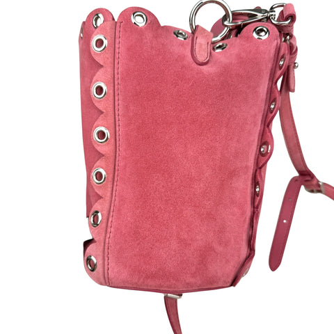 Miu Miu Embellished Scalloped Bucket Bag
