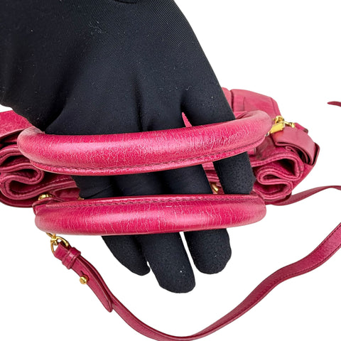 Miu Miu Vitello Lux Mini Bow Bag
