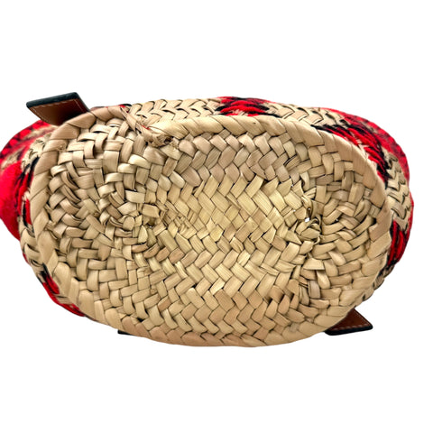 Loewe Basket Animals Medium straw tote bag