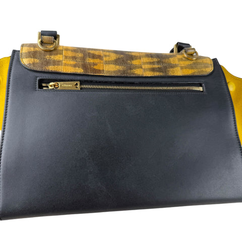 Celine Tricolor Trapeze Leather Shoulder Bag Leather Shoulder Bag Trapeze