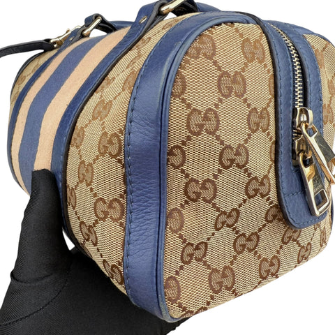 Gucci Small GG Canvas Web Joy Boston Bag satchel