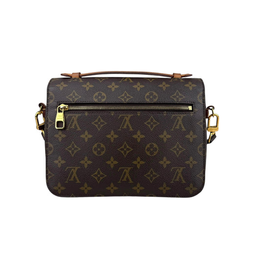 Louis Vuitton Pochette Métis Shoulder Bag Brown Canvas