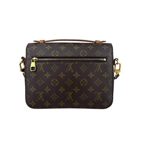 Louis Vuitton Pochette Métis Shoulder Bag Brown Canvas