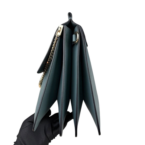 Chloe Blue Leather Suede Faye Medium Shoulder Bag