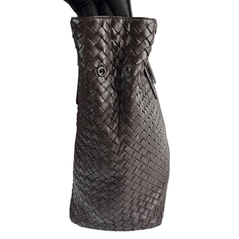 Bottega Veneta  Nappa Intrecciato Belted tote bag Brown