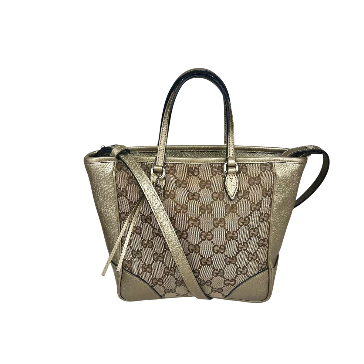 Gucci GG Canvas Tote Bag- Brown Satchel