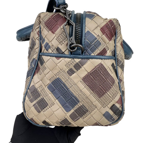 Bottega Veneta Nappa Intrecciato Mosaic Boston Mist Brique