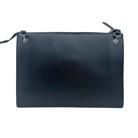 Fendi Monster Fur Leather Crossbody Black