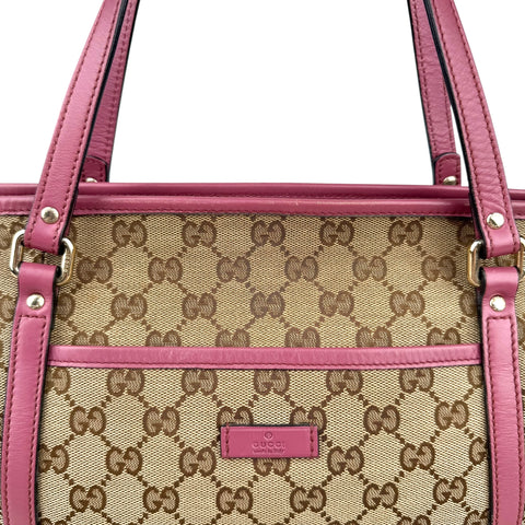 Gucci GG Monogram Medium Joy Tote Peonia Flower