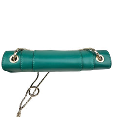 Pre-owned Bvlgari Calfskin Small Serpenti Forever Snake Strap Crossbody Bag Emerald Green crossbody bag