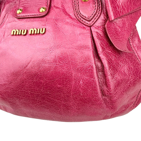 Miu Miu Vitello Lux Mini Bow Bag