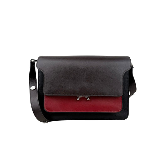 Marni Medium Colorblocked Leather Trunk Shoulder and Crossbody Bag
