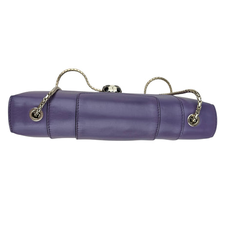 Bvlgari Calfskin Serpenti Crossbody Bag in Purple