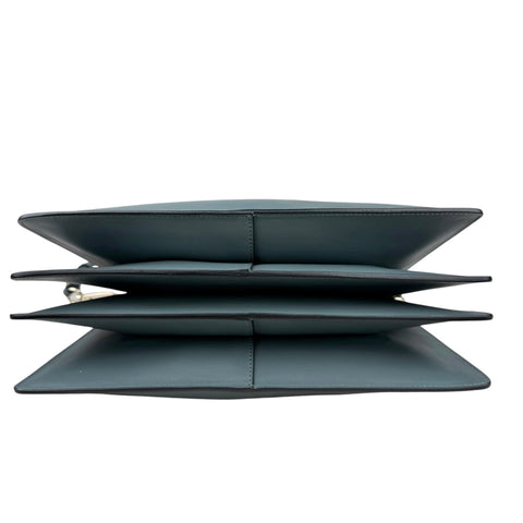 Chloe Blue Leather Suede Faye Medium Shoulder Bag