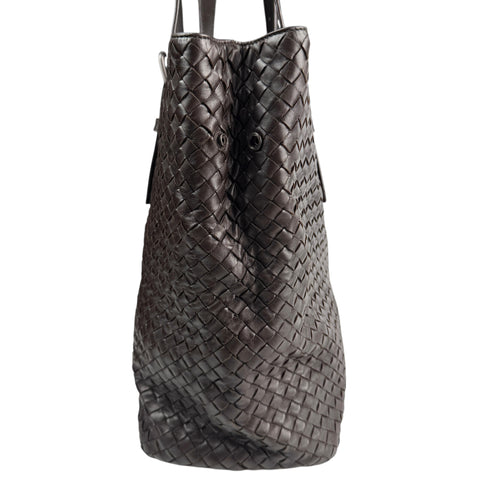 Bottega Veneta  Nappa Intrecciato Belted tote bag Brown