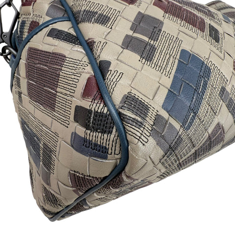 Bottega Veneta Nappa Intrecciato Mosaic Boston Mist Brique