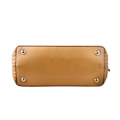 Fendi Beige gesteppte Dotcom-Schultertasche Braun