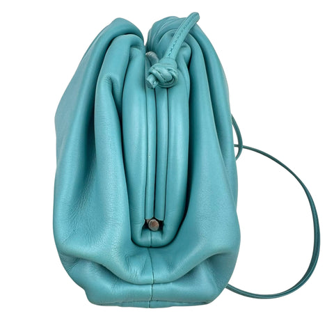 Bottega Veneta Mini Pouch Teal Leather Crossbody Clutch Bag Blue Light blueBotte