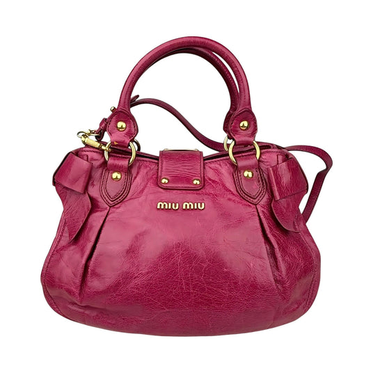Miu Miu Vitello Lux Mini Bow Bag