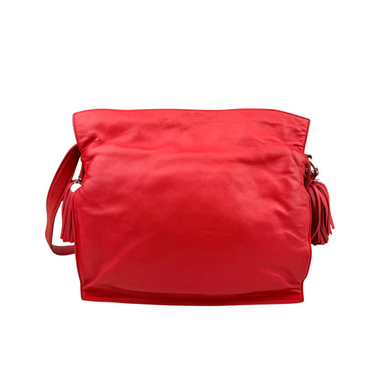 Loewe Flamenco Red Leather Shoulder Bag