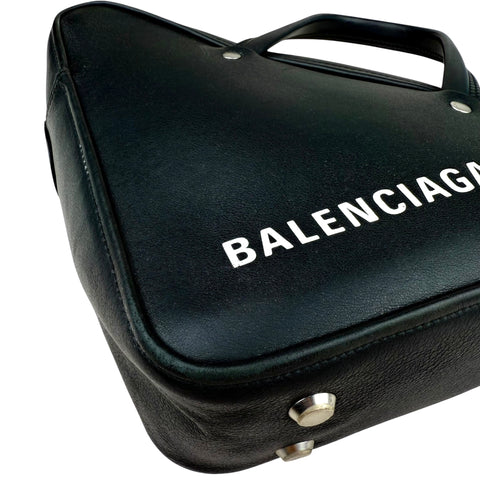 Balenciaga Triangle Leather Handbag with Logo