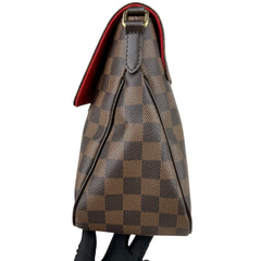 Pre-owned louis-vuitton-besace-roseberry-brown-leather-shoulder-bag-front