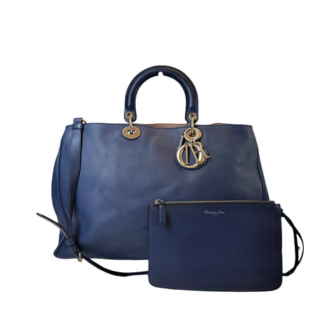 Dior Calfskin Diorissimo Medium Blue